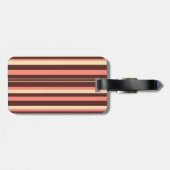 Koraal Roze Gestreepte Reiszak ID Custom Bagagelabel (Achterkant horizontaal)