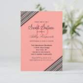 Koraal Roze & Glitter Stripes Kaart (Staand voorkant)