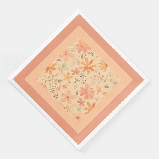 Koraal roze gouden mix en match servet (Hoek)