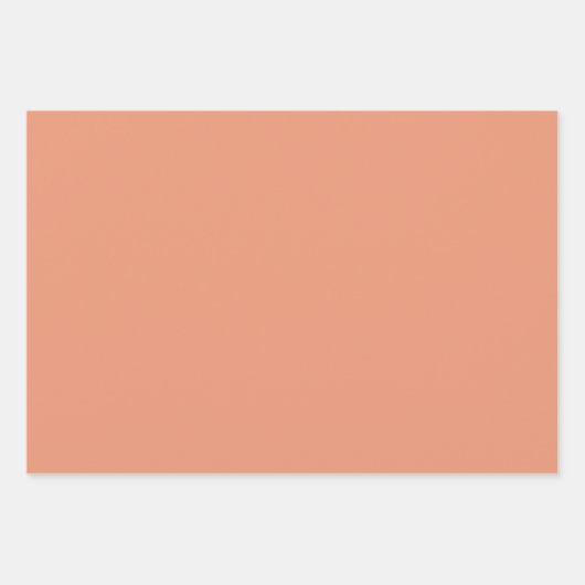 Koraal-roze Gouden Stevige kleur Inpakpapier Vel (Voorkant 3)