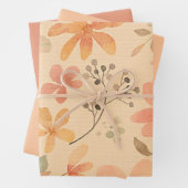 Koraal-roze Gouden Stevige kleur Inpakpapier Vel (In situ)