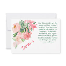 Koraal Roze Groen Bloemen Bruiloft Detail Invoegen