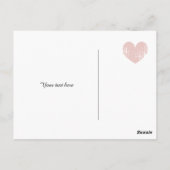  koraal roze hart liefde en bedankt briefkaarten (Achterkant)