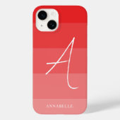 Koraal Roze Kleurenblokken Douane Case-Mate iPhone Case (Achterkant)