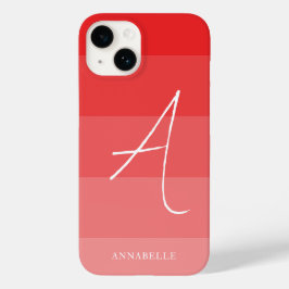 Koraal Roze Kleurenblokken Douane Case-Mate iPhone 14 Hoesje