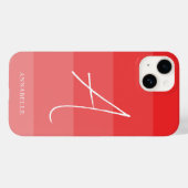 Koraal Roze Kleurenblokken Douane Case-Mate iPhone Case (Achterkant (horizontaal))