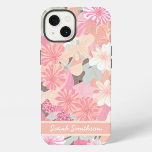 Koraal Roze Lente Wilde Bloemen Trendy Bloemig iPhone 13 Hoesje