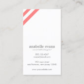 Koraal Roze Modern Hart en wervelingen Visitekaartje (Achterkant)