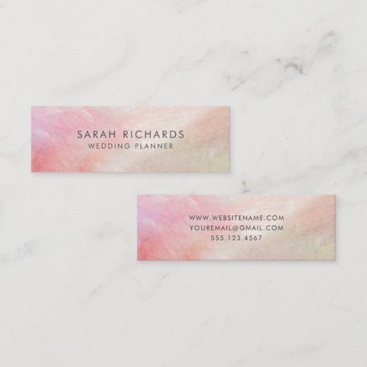  Koraal Roze Moeder van de Parel Shell Mini Visitekaartje (Voorkant / Achterkant)