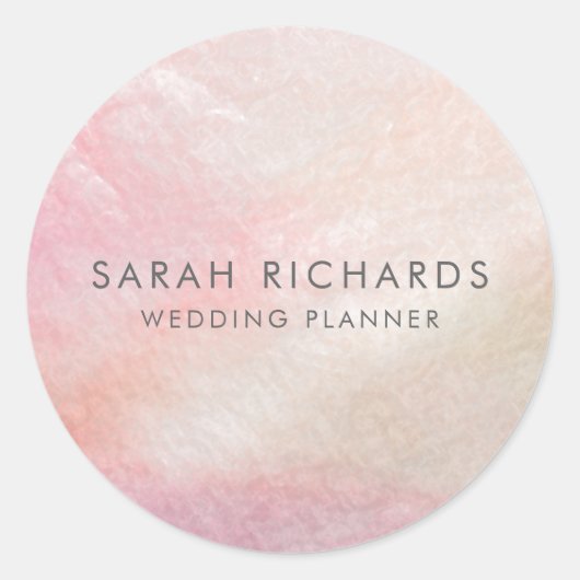 Koraal Roze Moeder van de Parel Shell Ronde Sticker (Voorkant)