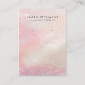 Koraal Roze Moeder van de Parel Sieraden Oorbel Di Visitekaartje (Voorkant)