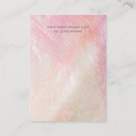 Koraal Roze Moeder van de Parel Sieraden Oorbel Di Visitekaartje (Achterkant)