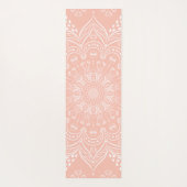 Koraal Roze Mooie Mandala Gepersonaliseerde Boho Yogamat (Achterkant)
