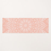 Koraal Roze Mooie Mandala Gepersonaliseerde Boho Yogamat (Voorkant (horizontaal))