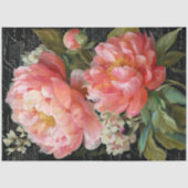 Koraal Roze Pioen Bloem Decoupage Tissuepapier (Voorkant)