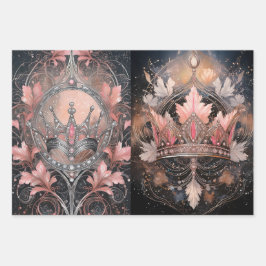 Koraal roze prinses, Royal Fantasy Inpakpapier Vel