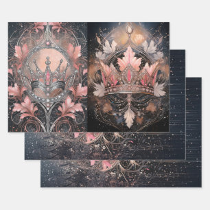 Koraal roze prinses, Royal Fantasy Inpakpapier Vel