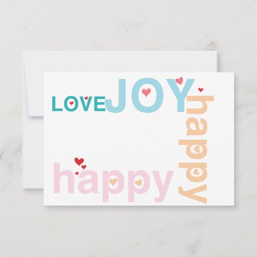 Koraal Roze Rood Aqua Moderne Typografie Bruiloft  RSVP Kaartje (Achterkant)