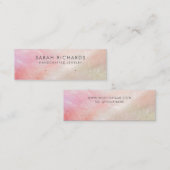 Koraal Roze Shell Moeder van de Parel Display Mini Visitekaartje (Voorkant / Achterkant)