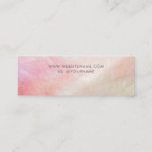 Koraal Roze Shell Moeder van de Parel Display Mini Visitekaartje (Achterkant)