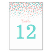 Koraal roze sinaasappel blauwgroen groen Bruiloft  Kaart (Achterkant)