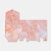 Koraal Roze Vintage Vlinder Roos Bruidsfeest Bedankdoosjes (Uitgevouwen)