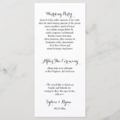 Koraal Roze waterverf Bloemen Trouwprogramma's Programmakaart (Achterkant)