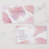 Koraal & Roze Waterverf Splashed Visitekaartje (Voorkant / Achterkant)