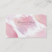 Koraal & Roze Waterverf Splashed Visitekaartje (Voorkant)
