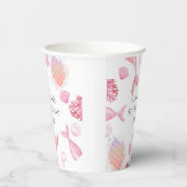 Koraal Roze Zeemeermin Thema Verjaardagsfeest Papieren Bekers (Rechts)