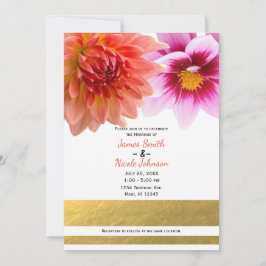 Koraal & Roze Zomer Dahlia Bloemen Bloemstuk Bruil Kaart