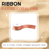 Koraal Roze Zomer Eenvoudig Gewoon Modern Elegant Satijnen Lint