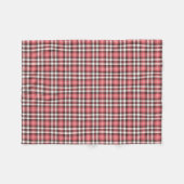 Koraal Roze, Zwart en Wit Plaid Patroon Fleece Deken (Voorkant (Horizontaal))