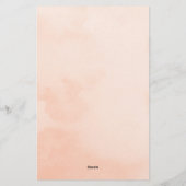 koraal Rozen Aangepaste perbinding Briefpapier (Achterkant)