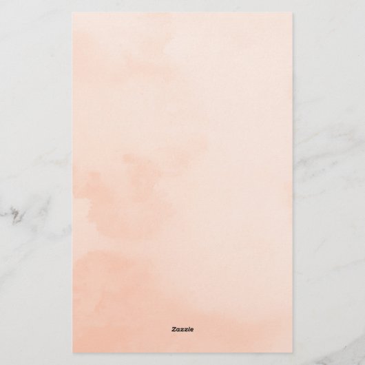 koraal Rozen Aangepaste perbinding Briefpapier (Achterkant)