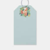 Koraal Rozen Gift Labels Cadeaulabel (Achterkant)