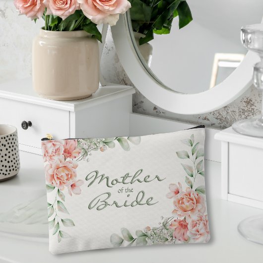 Koraal Salie Groene Bloemen Moeder van de bruid Etui