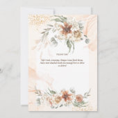 Koraal Salie Pampasgras Bloemen FOTO BEDANKT Kaart (Achterkant)