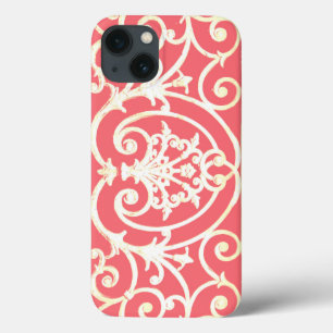 Koraal scrollwork patroon Hoesje-Mate iPhone case