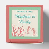 Koraal Seahorse Bestemming Bruiloft Favor Dozen Bedankdoosjes (Bovenkant)