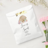 Koraal & Seashell strand bruiloft Bedankzakje (Gezegeld)