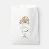 Koraal & Seashell strand bruiloft Bedankzakje (Voorkant)