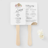 Koraal & Seashell strand bruiloft Handwaaier (Voorkant en achterkant)