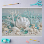 Koraal & Shell Display Pastelblauw Weefselpapier Tissuepapier (Craft)