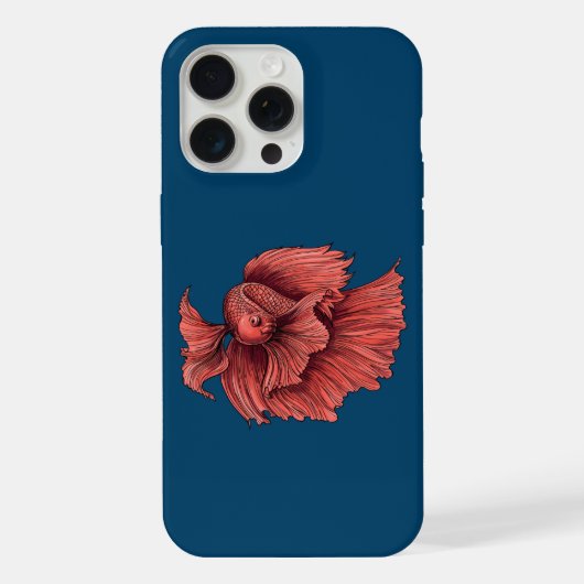 Koraal Siamese kempvis iPhone Hoesje (Achterkant)