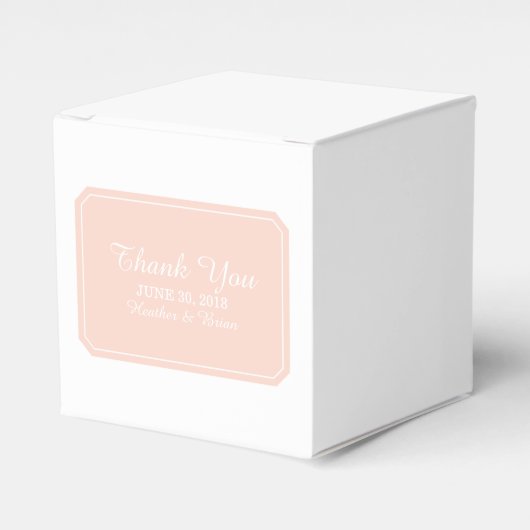 Koraal simpel Elegant Favor Boxes Bedankdoosjes (Voorkant Zijde)