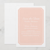 Koraal Simply Elegant Save the Date Uitnodiging (Voorkant / Achterkant)