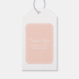 Koraal simpply Elegant Wedding Cadeaulabel