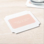 Koraal simpply Elegant Wedding Kartonnen Onderzetters (Gekanteld)