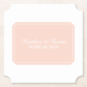 Koraal simpply Elegant Wedding Kartonnen Onderzetters